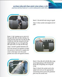 Hướng dẫn nối ống HDPE gân sóng 2 lớp