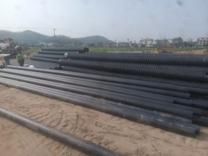 AN HUNG INC cung cấp ống nhựa HDPE gân sóng 2 lớp cho DA Vlasta Thủy Nguyên