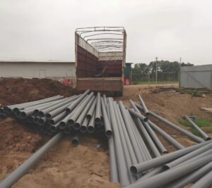 Thi công tại dự án cấp và thoát nước khu công nghiệp Viglacera Yên Mỹ
