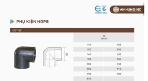 Thông số kỹ thuật của cút 90 độ HDPE